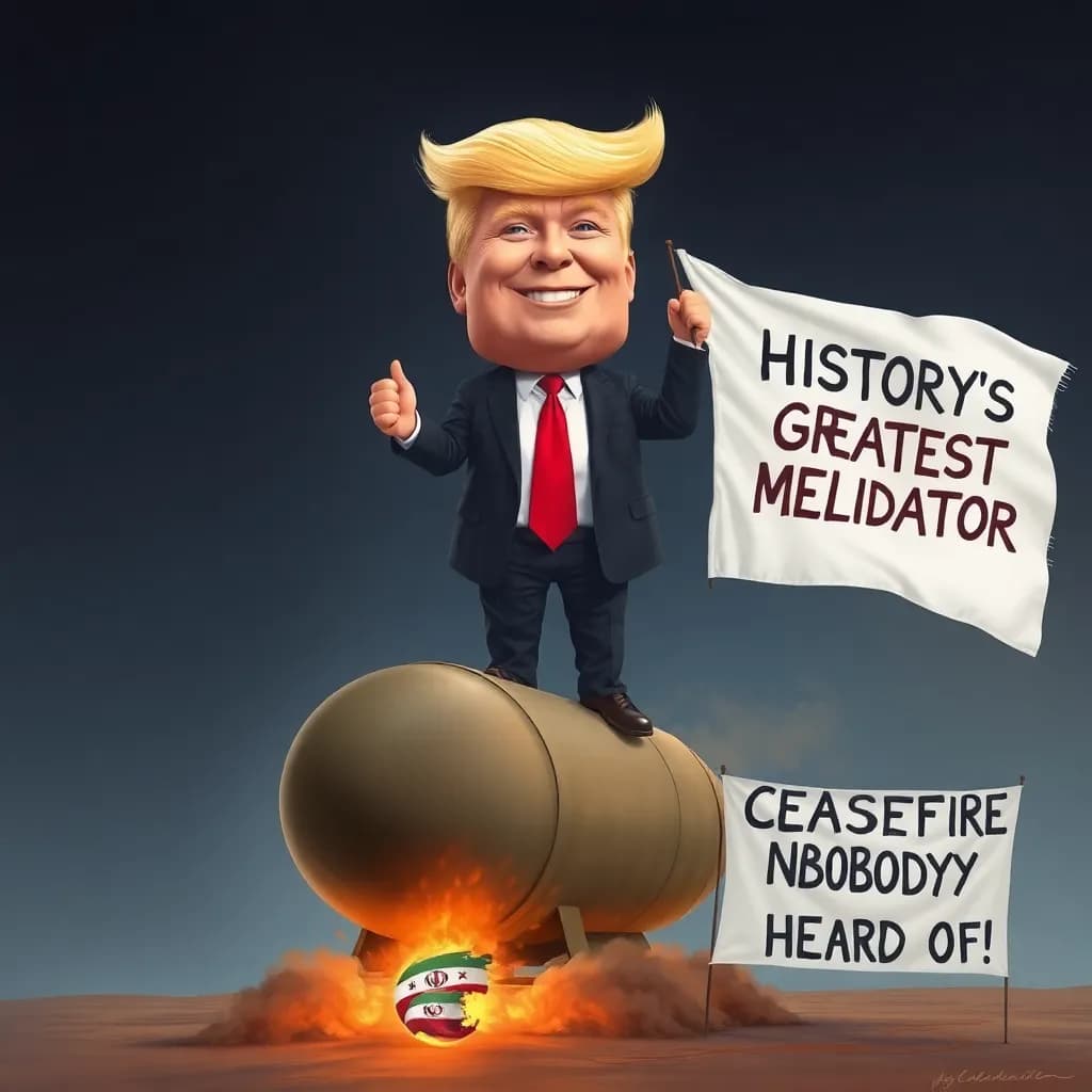 Trump erklærer sig selv som historiens største fredsmægler — efter at have smækket Iran 'lidt' i ansigtet