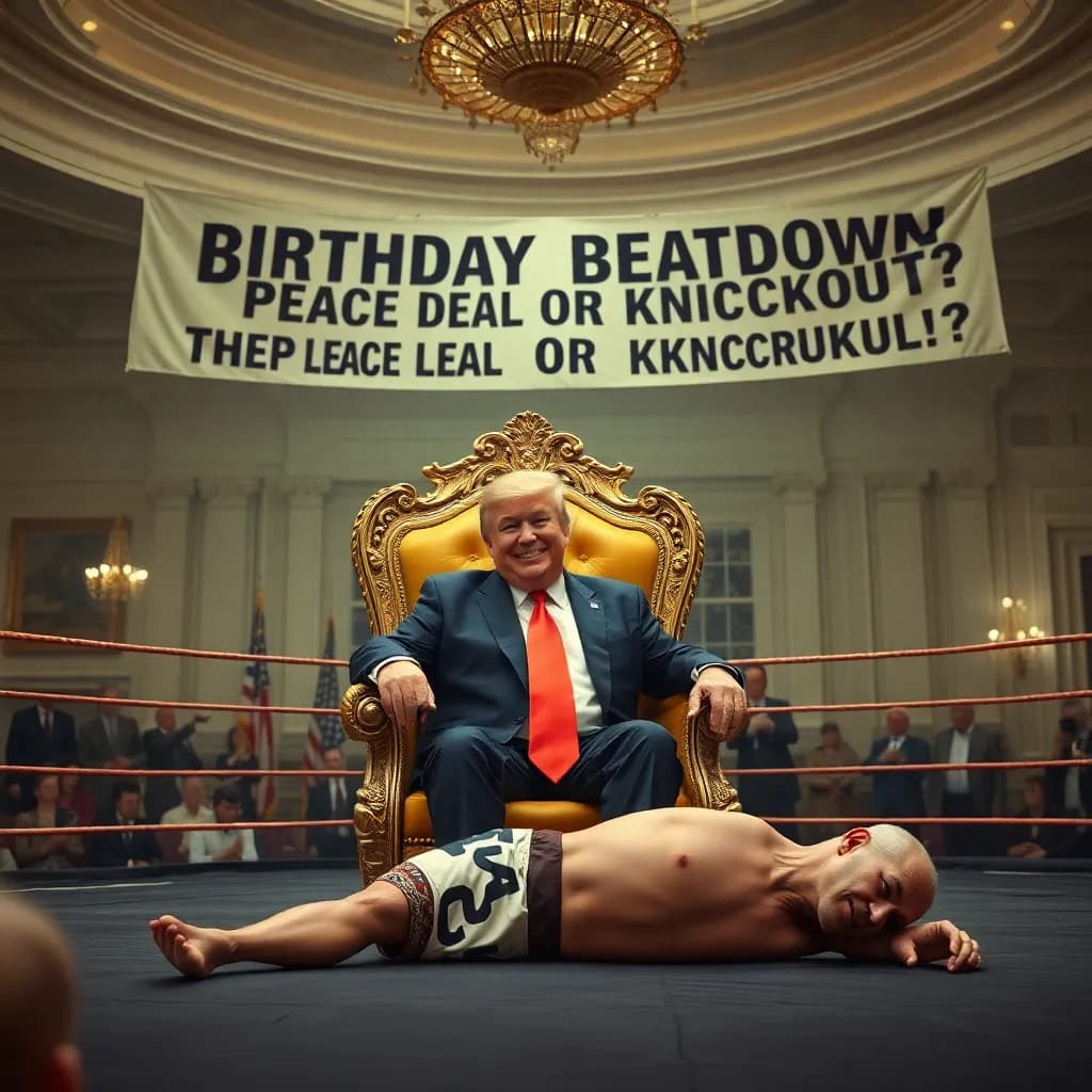 Trump fylder 80 med UFC-bur i Det Hvide Hus' have og fredsaftale med Iran, som ingen bad om