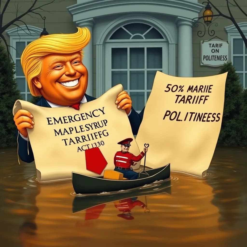 Trump genopliver lov fra depressionstiden for at straffe Canada — fordi de har sirup og høflighed