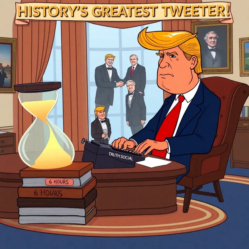 Trump i 43 indlæg på Truth Social: 'Jeg har reddet George Washington og JFK'
