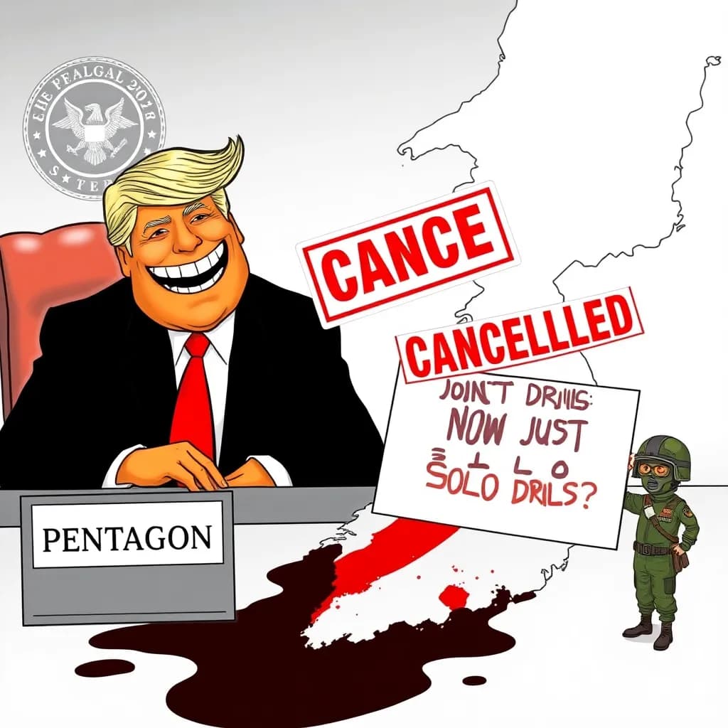 Trump nedlægger fælles militærøvelser med Sydkorea: 'Kim og jeg skal alligevel kun bowle'
