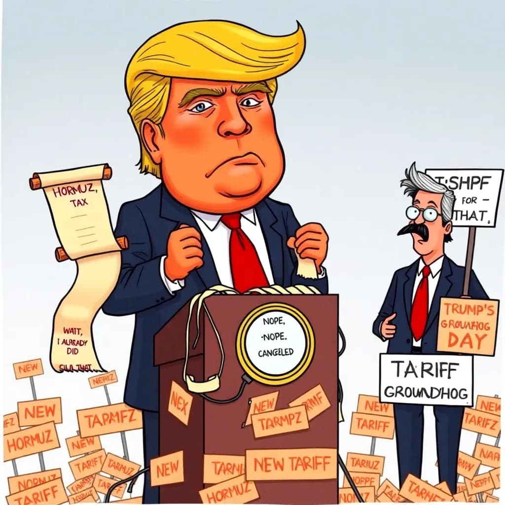 Trump opfinder ny afgift, glemmer den, opfinder den igen, afviser den selv — alt på én dag